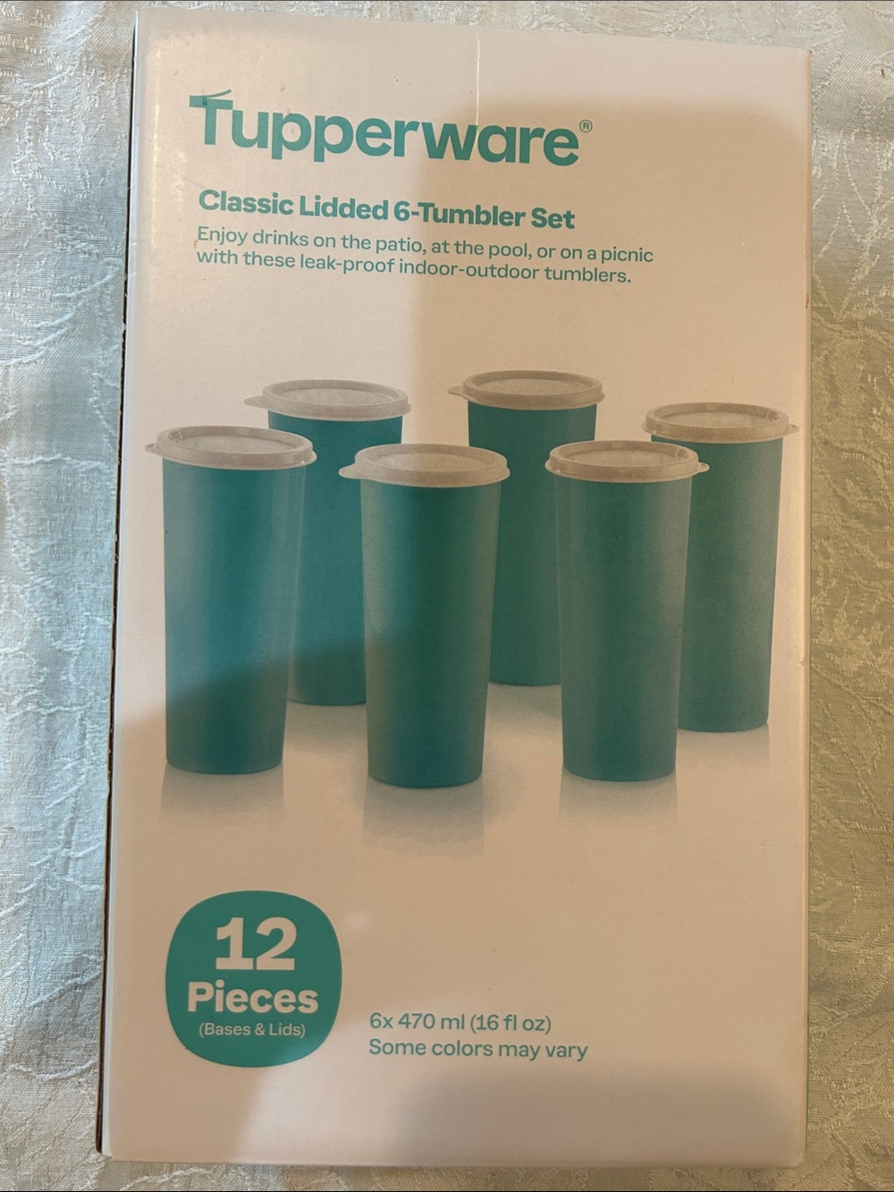 Tupperware Teal Lidded Tumbler Set - 6 Pack